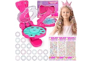 Edmirfun Hair Gem Stamper,Hair Bedazzler Kit,Hair Decoration Kit, Hair Gems Machine,Star Gemstone,Heart Gemstone,Hair Glam Styling Tool for Girls,Hair Accessories Gift For Girl Birthday Christmas