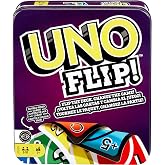 Mattel Games UNO Flip! Juego de Cartas en Lata, 7+, 2-10 Jugadores