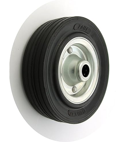 Hubwagen R&auml;der Gummi Lenkrad 180 Mm F&uuml;r Hubwagen Mit Kugellager, Bohrung 20 (180-20-42 Hubwagen Rollen