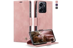 KZB Funda para Xiaomi Redmi Note 12 4G Cuero Premium Fundas con RIFD Protección Tapa Libro Flip Case Ranura Tarjeta Magnético Soporte Móvil Carcasa para Redmi Note 12 4G 6,67'' - Rosa