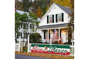 FARMNALL Mexican Independence Day Decorations Outdoor Viva Mexico Banner for Fence Mexico Independence Day Decorations and Supplies for Home