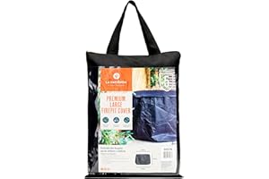 La Hacienda 60576 Premium Firepit Cover Large, Black, H70 x W80 x D90cm