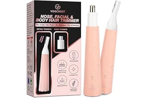 VG VOGCREST Trymer do włosów w nosie dla kobiet, przenośny, wodoodporny, do ładowania, trymer 2 w 1, łatwy do czyszczenia, odpowiedni dla skóry wrażliwej