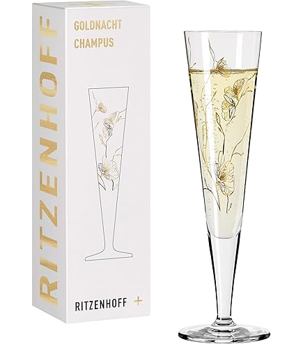 RITZENHOFF 1071025 champagneglas 200 ml - Serie Goldnacht Nr. 25 - elegant designerstuk met echt goud - Made in Germany