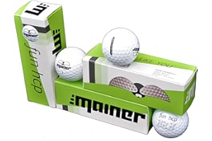 ‎EMAINER Emainer Golfball, softe Golfbälle mit maximaler Reichweite, Dieser Ball kennt Dein Handicap, im 3er-Pack, Farben: weiß und gelb glänzend, rot matt