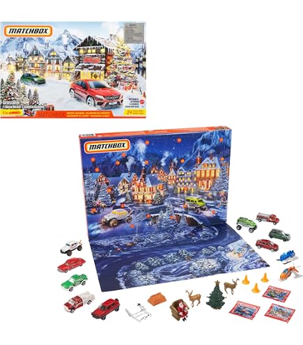 Majorette Calendrier De L’Avent 2024 – 24 Fenêtres – 8 Voitures Die Cast Dont 5 Exclusives – Dès 3 Ans
