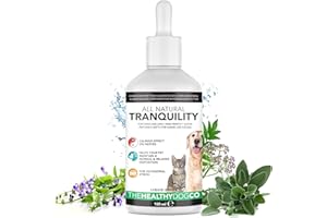 The Healthy Dog Co all Natural Gocce Calmanti per Cani e Gatti | 50-100 dosi | Il Trattamento Calmante più Sano per Animali Domestici con Problemi di Stress e Ansia