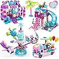 Sitodier Girls Building Sets Toys, 638 Pieces 4 Playground Facilities Models Building Blocks for Kids, Building Bricks Kit Gifts for Kids Age 6 7 8 9 10 11 12 Birthday