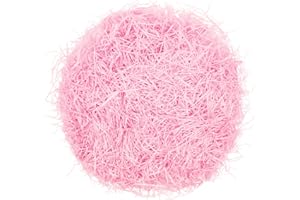 Mamiddle Paglia per Cesti Decorativa - 500g Raffia per Riempimento Regali, Filler per Cestini, Scatole e Decorazioni - Materiale per Party, Matrimoni, Natale (Rosa)