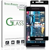 Google Pixel 2 Glas Displayschutzfolie, amFilm Vollständige Abdeckung Panzerglas Schutzfolie für Google Pixel 2 (Schwarz)