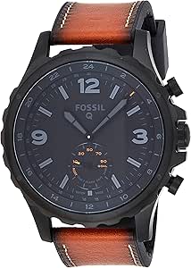 FOSSIL Q Nate / Montre connectée hybride pour homme - Smartwatch sport en  cuir marron - Compatibilité iOS \u0026 Android - Boîte et pile incluses :  Amazon.fr: High-Tech