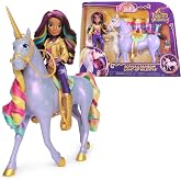 Unicorn Academy Sophia ve ışık b&uuml;y&uuml;s&uuml; Wildstar &ndash; sevilen Netflix serisinden yakl. 28 cm boyda tek boynuzlu at, ışık ve ses ef