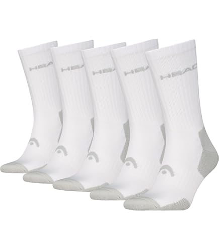 Chaussettes Coton Polyester HEAD Chaussettes Sport Performance - Lot De 2 Paires Blanc Taille 43/46 Textile Sportif Respirant