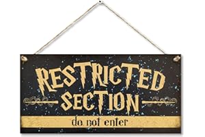 CARISPIBET Restricted Section | Divertidos paneles decorativos para el hogar - Placas de decoración de lujo - Paneles de bienvenida - 15,2 x 30,5 cm