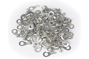 ERKO Terminales de anillo para cables eléctricos, para tornillo M3 y sección de cable 1,5 ÷ 2,5 mm² 100 piezas, de cobre estañado galvánico, Fabricados según DIN 46234