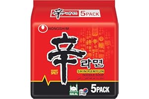 ‎NONG SHIM Koreanische Nongshim Shin Ramyun Nudelsuppe - 5er-Set (5 x 120 g)