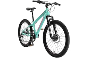 BIKESTAR VTT Vélo Tout Terrain 24" pour Enfants de 8-12 Ans | Bicyclette Cadre 13 Pouces 21 Vitesses Shimano, Hardtail, Freins Disc
