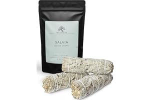 Incensera Vit Salvia, Rökelsebuntar, 3 Stycken, för Rökelse och Rensning
