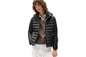 Tommy Hilfiger Donna Piumino Padded Global Stripe Jacket con Cappuccio