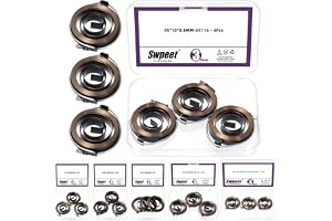 Swpeet 3pcs 45 x 10 x 0,8 mm Borrpress Return Springs Kit, Quill Spring Feed Return Coil Springs Assembly, Spring Steel Quill
