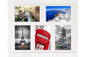 BD ART 28 x 35 cm Cornice Multipla per 5 Foto 10 x 15 cm, Bianco