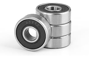 JESUSTREE 4 Pièces 606-2RS Roulement à Billes à Double Étanchéité 6x17x6mm, sans frottement, Acier au Chrome et Pré-lubrifiés, pour Skateboard, Scooter Miniature, Planches de Skate, patins à roulettes