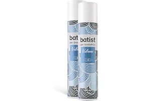 Batist Shampoo Secco Volume, Shampoo a secco per capelli strutturati e voluminosi in 3 minuti, senz'acqua, Shampoo secco per acconciature e messe in piega, per tutti i capelli, 2x200 ml, Made in Italy