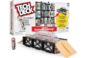 Tech Deck, Play and Display Transforming Ramp Set and Carrying Case with Exclusive Fingerboard, Kids Toy for Ages 6 and up