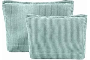 Zenovate Pochette Maquillage, Trousses de Maquillage en Toile, 2 Pièces Trousse de Toilette - Pochette Tissu Sac de Cosmétique à Glissière Portable pour Femme - Bleu Clair (1 Grand + 1 Petit)