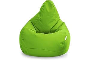 Loft 25 Puff Pera Gamer | Silla Puff Pera para Exteriores Interiores Sala | Resistente Al Agua | Limpieza Fácil | Diseño Ergonómico para Soporte del Cuerpo | Durable Y Cómoda (Lima, Puff)