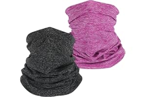 SKHAOVS 2 Pièces Écharpe Coupe-vent en Polaire pour Homme Femme,Cache-Cou Thermique,Masque de Ski,Bandana Multifonctionnel,pour Cyclisme Ski Moto Sports de Plein Air