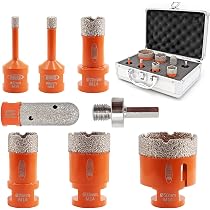 Coffret 6 Forets Diamant Pour Carrelage – 6, 8, 10, 12, 14 Mm + Foret En Alliage 6 Mm, Pour Perçage à Sec Ou à L’eau - 11
