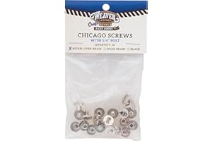 Weaver Leather Chicago Screws, Nickel Brass