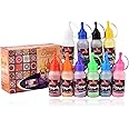 CraftVatika 10 Rangoli Colour Powder Bottles, Kolam Rangoli Powder for Pooja Mandir Floor,Rangoli Making Tools Kit - Diwali Decoration Items for Home