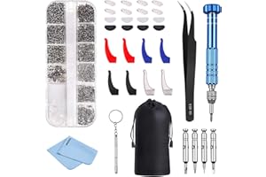 Vastar Reparatur-Set für Uhren, mit Schraubenset für Brillen und gebogene Klammern, geeignet für die Reparatur von Sonnenbrillen, Brillen, Uhren, kleinen elektronischen Produkten