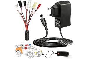 Voituren batteriladdare 2,4-12 V motorcykel RC-kabel med 6 kontakter