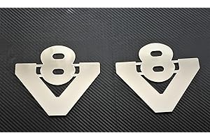 VNVIS 2 piezas de acero inoxidable pequeño V8 insignias cromadas accesorio para camiones Scania todas las series