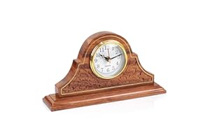 Nagina International Wooden Handcrafted & Carved Desk Clock - Home Decor Gift