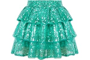 GRACE KARIN High Waist Röcke A Linie mädchen Knielang Kuchen Rock CL1464