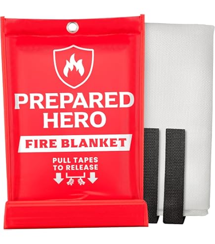 Coperta Antifiamma 120x180 Cm In Fibra Di Vetro - Certificata EN 1869 Per Piccoli Incendi - Foto 2