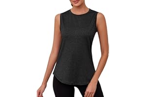 Gyabnw Canotta Sportiva Donna Top Palestra Senza Maniche Camicia Palestra Donna Girocollo Indietro in Rete Traspirante Maglia Fitness Yoga Corsa Danza