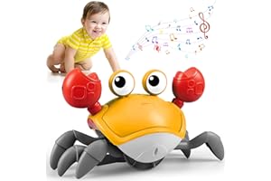 GOLMUD Krabbe Baby Spielzeug ab 1 2 Jahr Junge Mädchen,Spielzeug ab 6 12 Monate Mädchen Junge Krabbelnde Krabbe Geschenke Für Kinder Spiele ab 1-3 Jahren Lernspielzeug für Kinder Tummy Time Toys