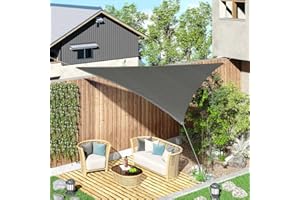 LOVE STORY Voile d'ombrage Triangulaire 3.6x3.6x3.6m Toile Ombrage Respirant HDPE Protection 95% UV pour Jardin Extérieur Terrass,Anthracite
