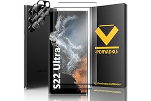 BEAM ELECTRONICS 2+2 Stück Für Samsung Galaxy S22 Ultra 5G Panzer Schutz Glas Folie 2 Stück+Kamera Schutzfolie 2 Stück, Fingerabdruck-ID Unterstützen, HD Clear Displayschutz Panzerfolie für S22 Ultra