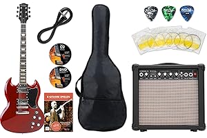 Rocktile Pro S-Red Guitare Electrique Heritage Starter Set + Set Accessoires+ Ampli