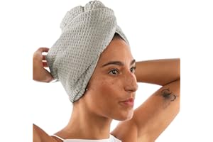 UB-STORE Avvolgere asciugamani per capelli in microfibra di lusso, ultra assorbente, asciugatura rapida e morbida, per tutte le donne e tutti i tipi di capelli, asciugando capelli ricci