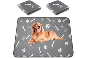 BEUEYFR 2 Pack Reusable Dog Training Pads - Fast Absorbent and Waterproof Dog Pee Pad,Washable Puppy Pads for Home/Car/Travel-70x100cm