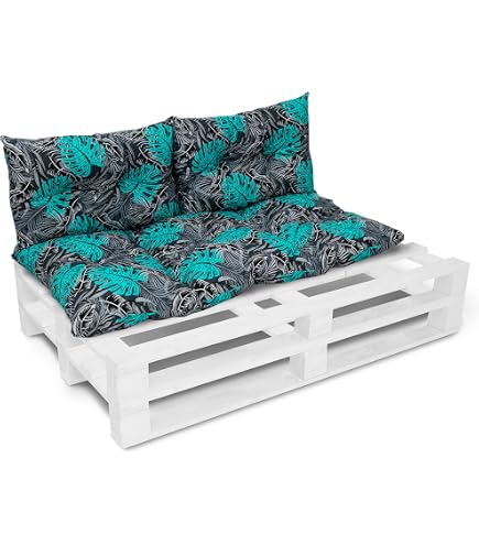 Cuscino Per Pallet Esterno Amazinggirl 80x120 Cm - Grafite, Imbottito, Idrorepellente, Per Divani Da Giardino E Balcone