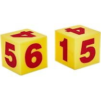 FUNNETOYU 2 Dés Géants En Mousse EVA – 6 Cm – Pour Classe, Jeux, Fêtes – Cube Souple Et Léger – Dès 3 Ans