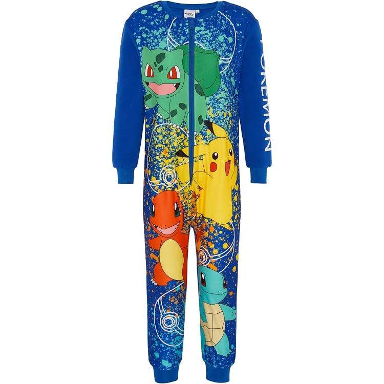 Pyjama Onesie Pokémon Pikachu Polaire Enfant - Grenouillère Unisexe Garçon Fille - Vêtement Nuit Doux Et Chaud